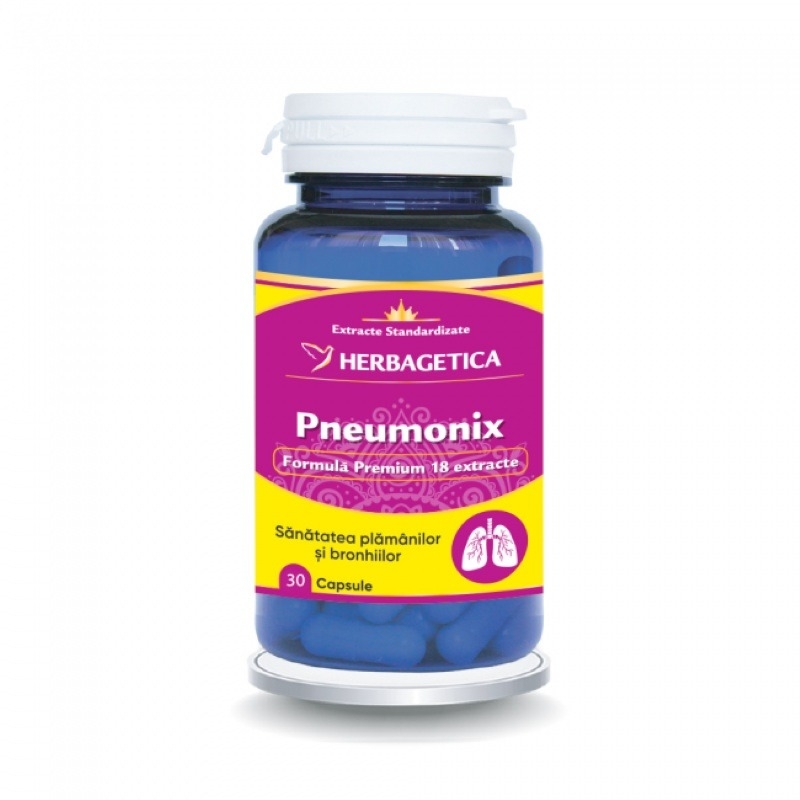 Pneumonix, 30 capsule, Herbagetica Pneumonix, 30 capsule, Herbagetica