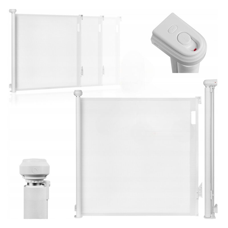 Poarta de siguranta, Lionelo, Thea, Textila, Ofera vizibilitate, Retractabila, Mecanism dublu de blocare, Montaj universal, 80x140 cm, Conform cu standardul european de securitate EN1930, Alb Poarta de siguranta, Lionelo, Thea, Textila, Ofera vizibilitate, Retractabila, Mecanism dublu de blocare, Montaj universal, 80x140 cm, Conform cu standardul european de securitate EN1930, Alb
