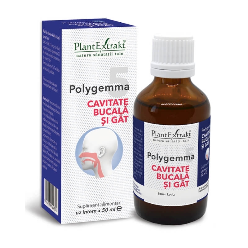 Polygemma 5, Cavitate bucala si Gat, 50 ml, PlantExtrakt Polygemma 5, Cavitate bucala si Gat, 50 ml, PlantExtrakt