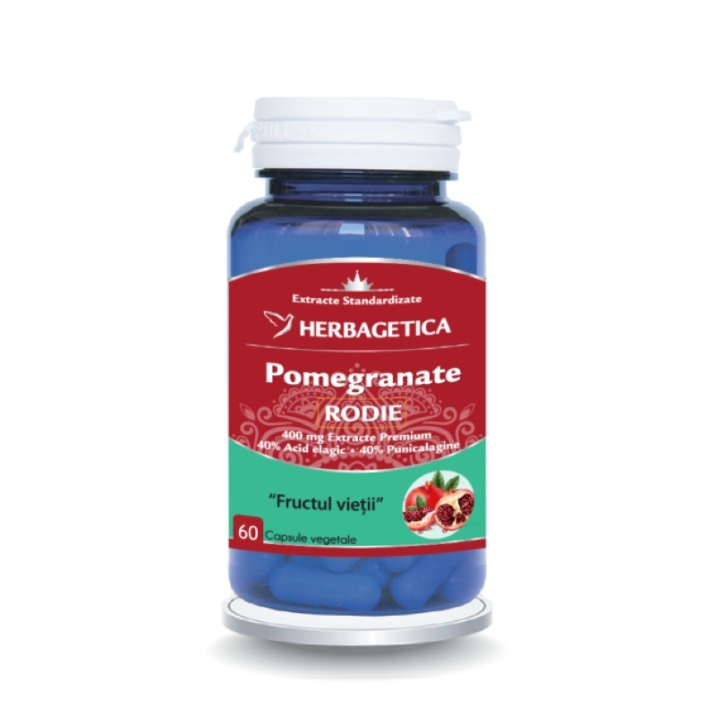 Pomegranate, 60 capsule, Herbagetica Pomegranate, 60 capsule, Herbagetica