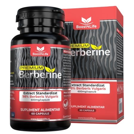 Berberina Premium 600 mg, 60 capsule, Boost4Life Berberina Premium 600 mg, 60 capsule, Boost4Life