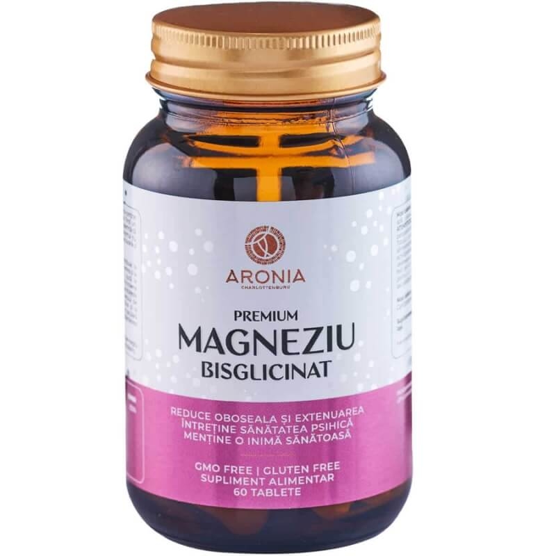 Magneziu Bisglicinat Premium, 60 tablete, Aronia Charlottenburg Magneziu Bisglicinat Premium, 60 tablete, Aronia Charlottenburg
