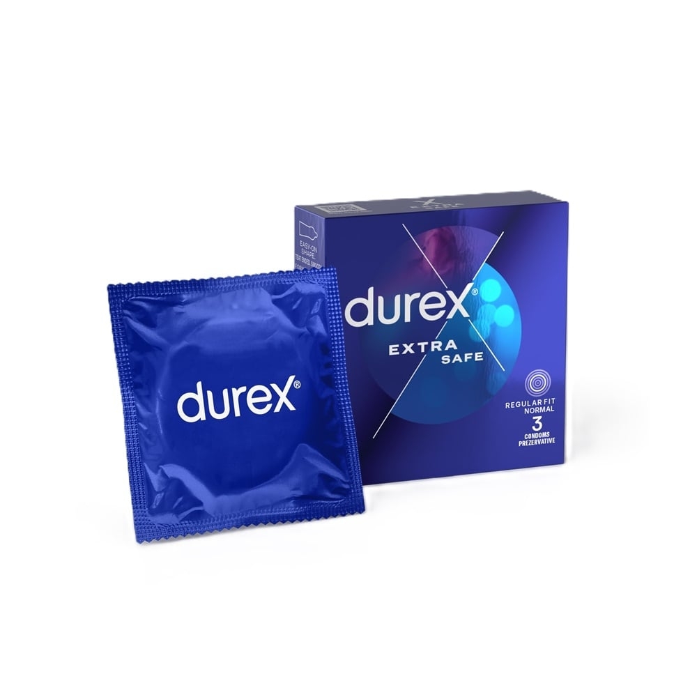 Prezervative Extra Safe, 3 bucati, Durex Prezervative Extra Safe, 3 bucati, Durex