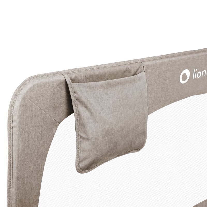 Protectie laterala pat, Lionelo, Hanna, Cu buzunar accesorii, 150x66 cm, Conform cu standardul european de securitate BS7072, Bej Protectie laterala pat, Lionelo, Hanna, Cu buzunar accesorii, 150x66 cm, Conform cu standardul european de securitate BS7072, Bej