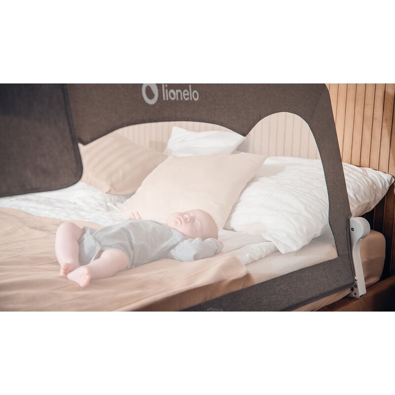Protectie laterala pat, Lionelo, Hanna, Cu buzunar accesorii, 150x66 cm, Conform cu standardul european de securitate BS7072, Bej Protectie laterala pat, Lionelo, Hanna, Cu buzunar accesorii, 150x66 cm, Conform cu standardul european de securitate BS7072, Bej