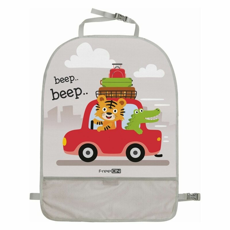 Protectie spatar, FreeON, Pentru masina, Cu buzunar pentru obiecte mici, Usor de montat, 61x45 cm, Lion Protectie spatar, FreeON, Pentru masina, Cu buzunar pentru obiecte mici, Usor de montat, 61x45 cm, Lion