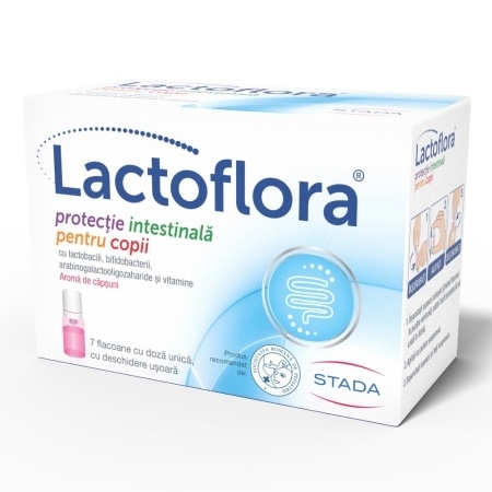 Lactoflora pentru copii unidoza 7 ml, 7 flacoane, Stada Lactoflora pentru copii unidoza 7 ml, 7 flacoane, Stada