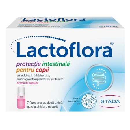 Lactoflora pentru copii unidoza 7 ml, 7 flacoane, Stada Lactoflora pentru copii unidoza 7 ml, 7 flacoane, Stada