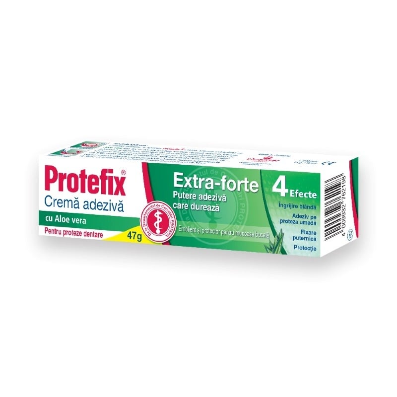 Crema adeziva extra forte cu Aloe vera, 40ml, Protefix Crema adeziva extra forte cu Aloe vera, 40ml, Protefix