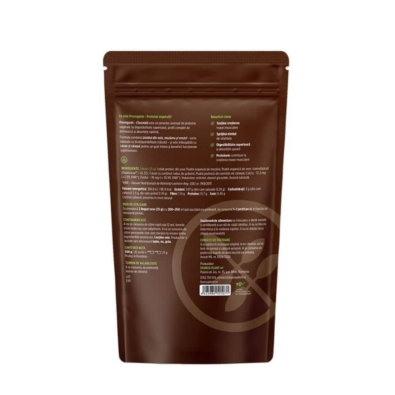 Pudra proteica vegetala 500g, Faunus Plant Pudra proteica vegetala 500g, Faunus Plant