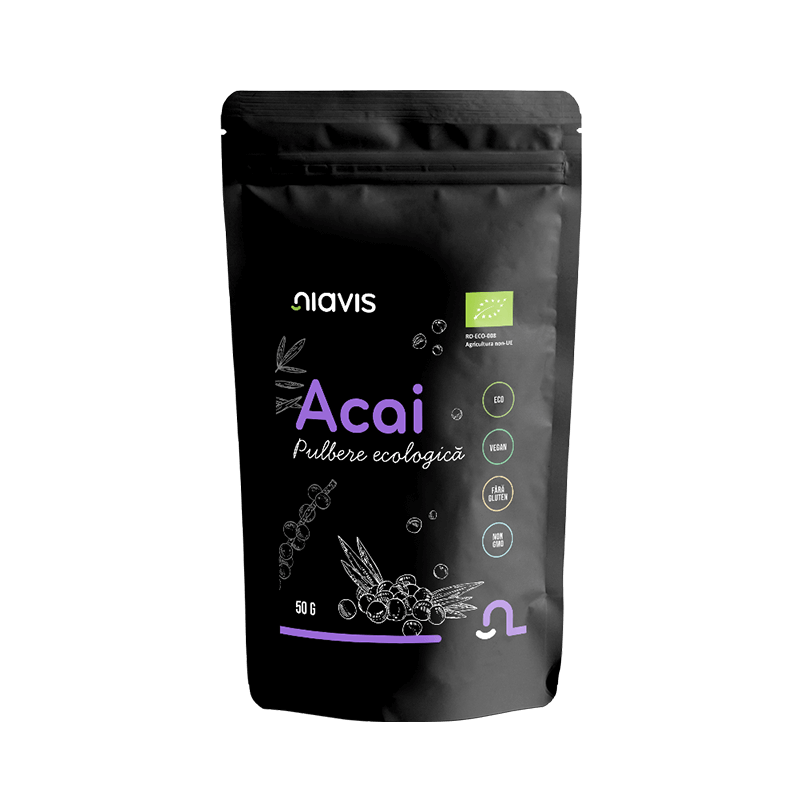 Acai pulbere ecologica, 50 g, Niavis Acai pulbere ecologica, 50 g, Niavis