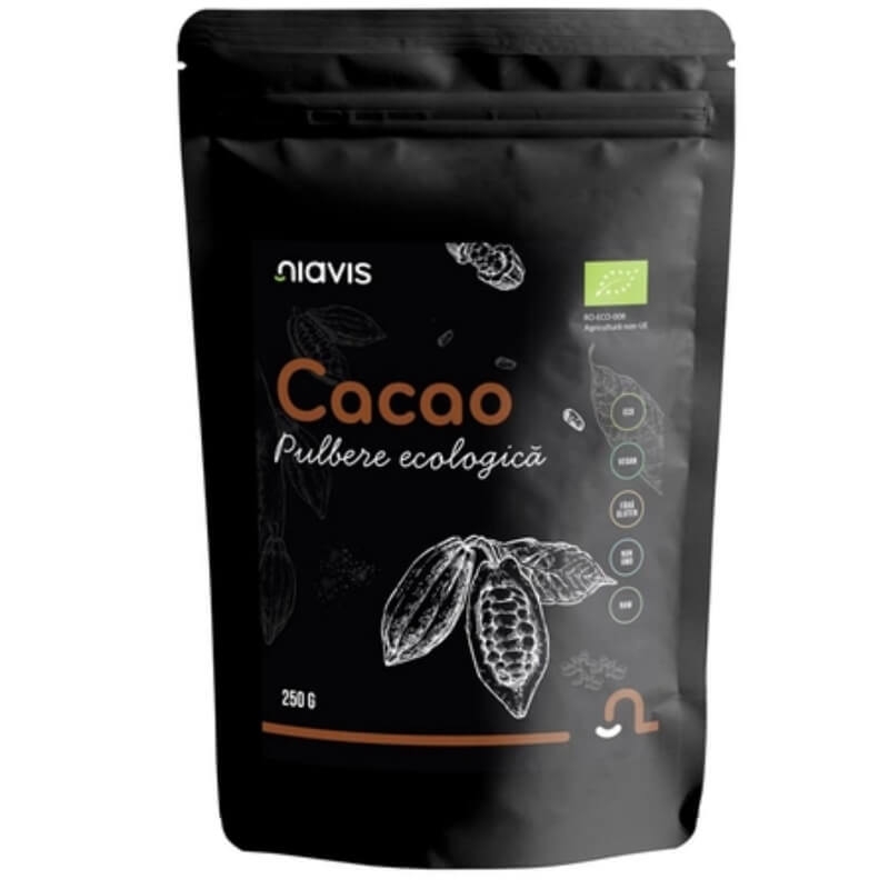 Cacao pulbere ecologica, 250 g, Niavis Cacao pulbere ecologica, 250 g, Niavis