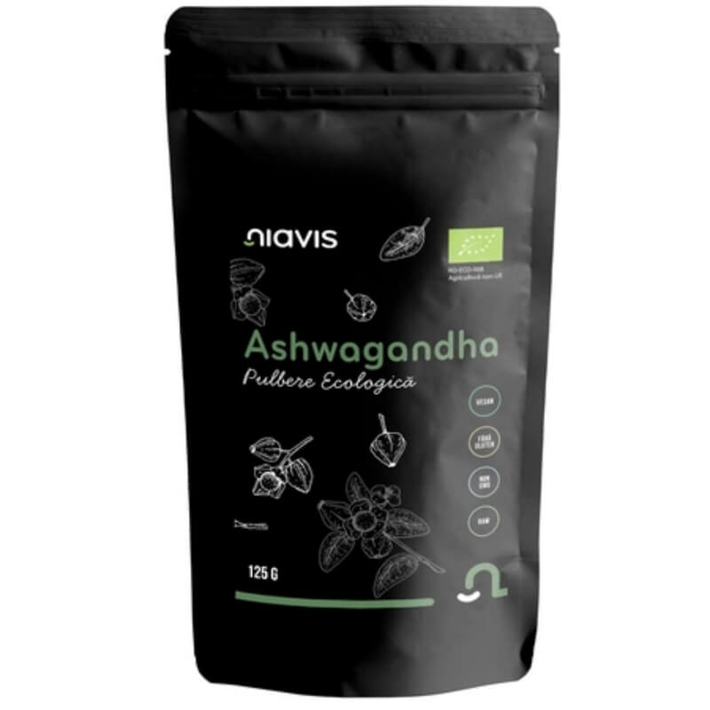 Ashwagandha pulbere ecologica, 125 g, Niavis Ashwagandha pulbere ecologica, 125 g, Niavis