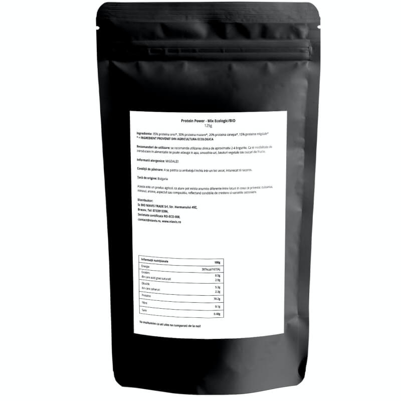 Protein Power pulbere ecologica, 125 g, Niavis Protein Power pulbere ecologica, 125 g, Niavis