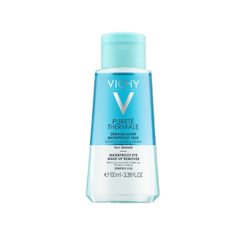Purete Thermal demachiant bifazic waterproof pentru zona ochilor, 100ml, Vichy Purete Thermal demachiant bifazic waterproof pentru zona ochilor, 100ml, Vichy