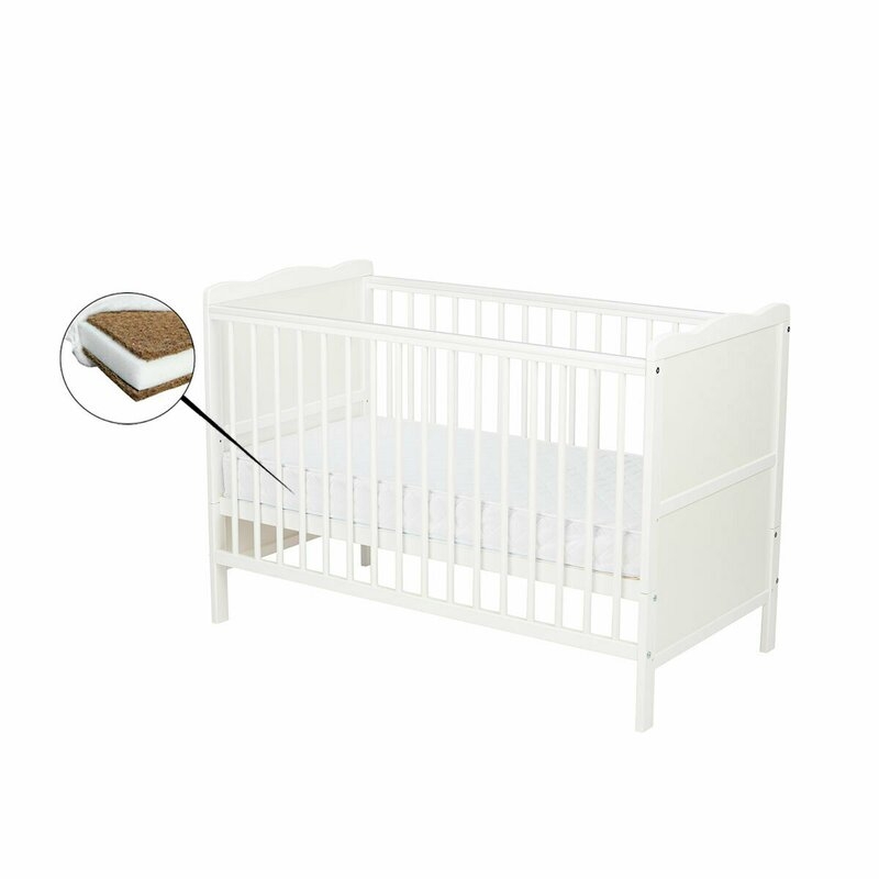 Qmini - Patut din lemn Julia 120x60 cm, multifunctional, Alb + Saltea 8 cm Qmini - Patut din lemn Julia 120x60 cm, multifunctional, Alb + Saltea 8 cm