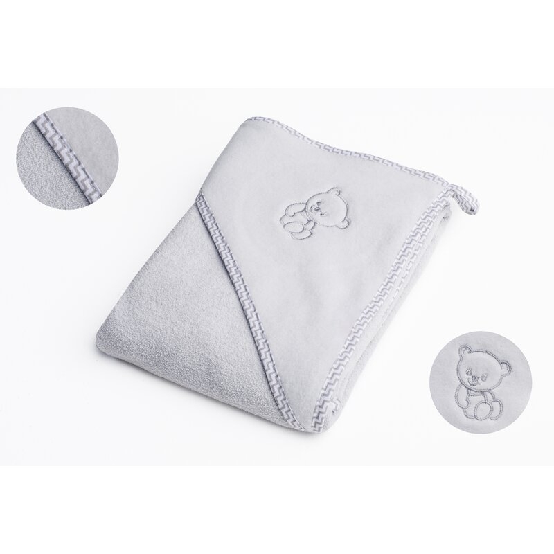 Qmini - Prosop cu gluga, 80x80 cm, Grey Qmini - Prosop cu gluga, 80x80 cm, Grey
