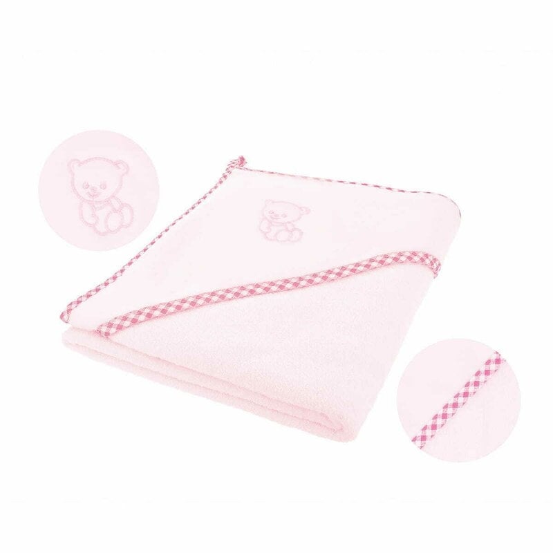 Qmini - Prosop cu gluga, 80x80 cm, Pink Qmini - Prosop cu gluga, 80x80 cm, Pink