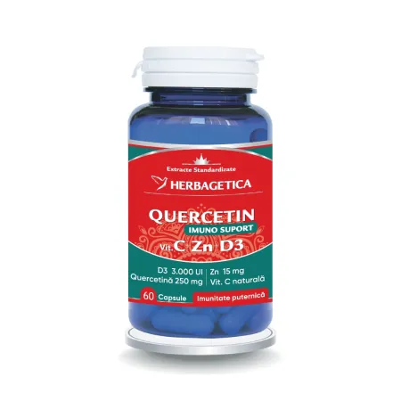 Quercetin Imuno Suport, 60 capsule, Herbagetica Quercetin Imuno Suport, 60 capsule, Herbagetica