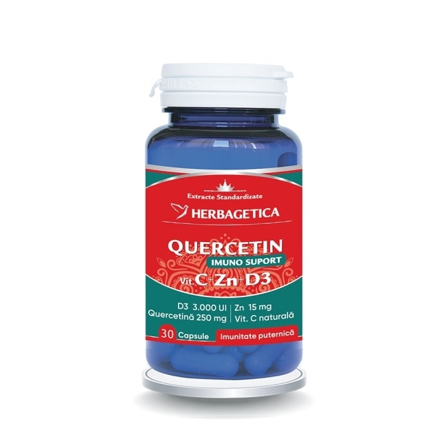 Quercetin Imuno Suport, 30 capsule, Herbagetica Quercetin Imuno Suport, 30 capsule, Herbagetica