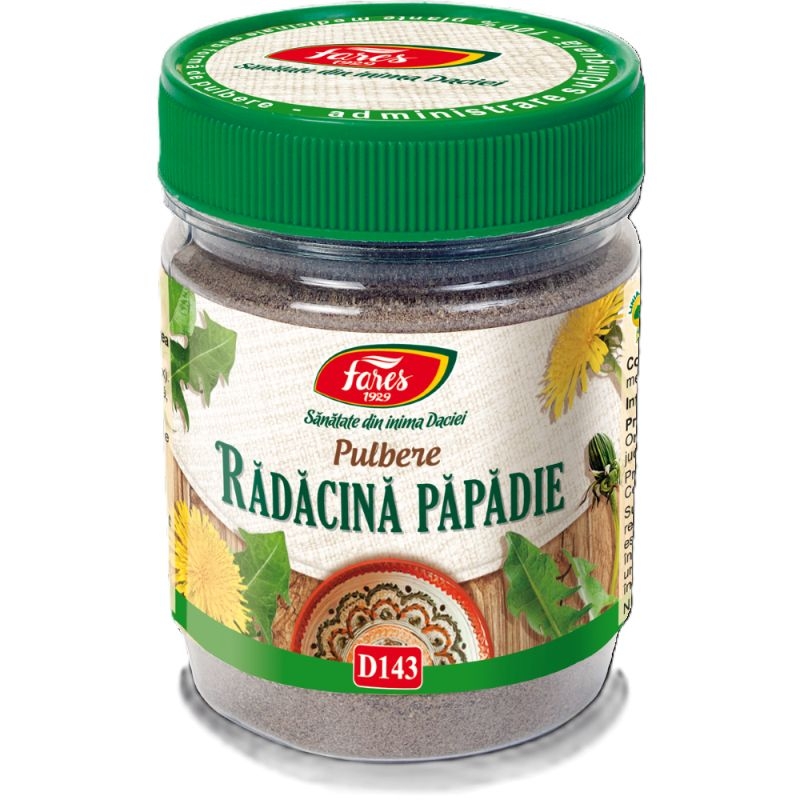 Radacina de papadie pulbere D143, 70 g, Fares Radacina de papadie pulbere D143, 70 g, Fares