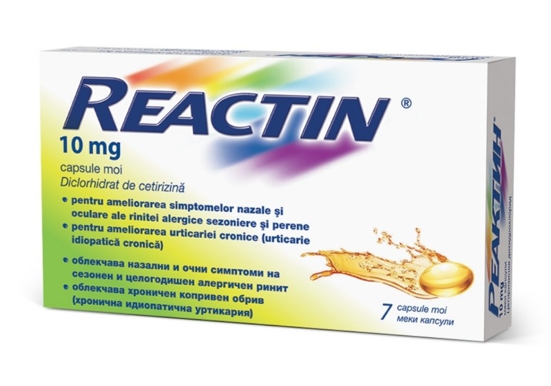 Reactin, 10 mg, 7 capsule, McNeil Reactin, 10 mg, 7 capsule, McNeil
