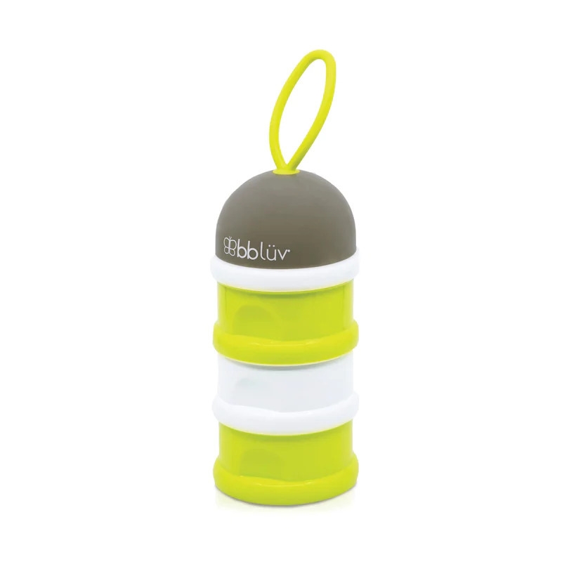 Recipient pentru lapte praf sau gustari, Dose, Cu trei compartimente, BPA Free, Bbluv, Lime Recipient pentru lapte praf sau gustari, Dose, Cu trei compartimente, BPA Free, Bbluv, Lime