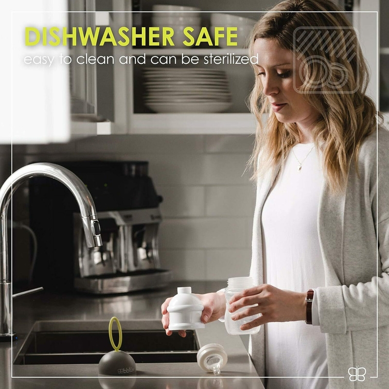 Recipient pentru lapte praf sau gustari, Dose, Cu trei compartimente, BPA Free, Bbluv, Lime Recipient pentru lapte praf sau gustari, Dose, Cu trei compartimente, BPA Free, Bbluv, Lime