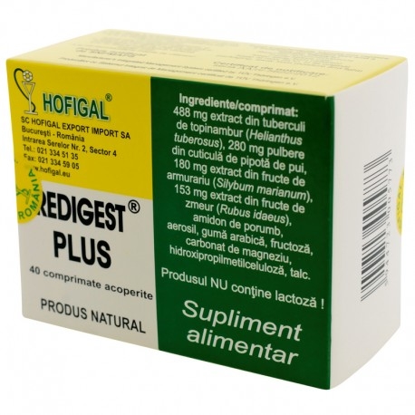 Redigest Plus, 40 comprimate, Hofigal Redigest Plus, 40 comprimate, Hofigal