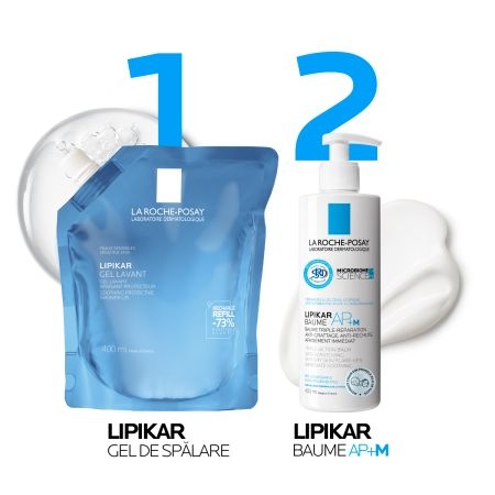 Rezerva gel lavant Lipikar, 400 ml, La Roche-Posay Rezerva gel lavant Lipikar, 400 ml, La Roche-Posay