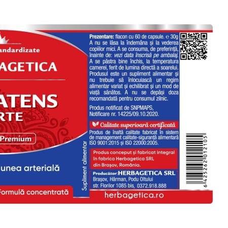 Reglatens Forte, 60 capsule, Herbagetica Reglatens Forte, 60 capsule, Herbagetica