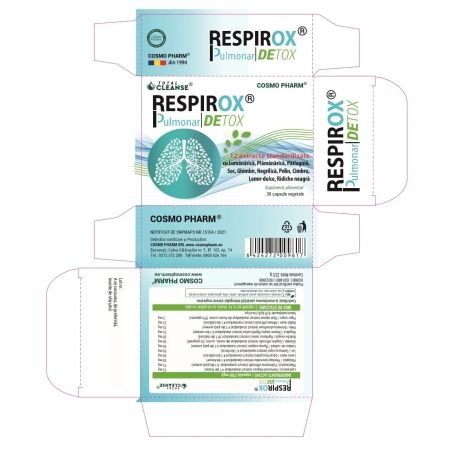 Respirox Pulmonar Detox, 30 capsule, Cosmo Pharm
