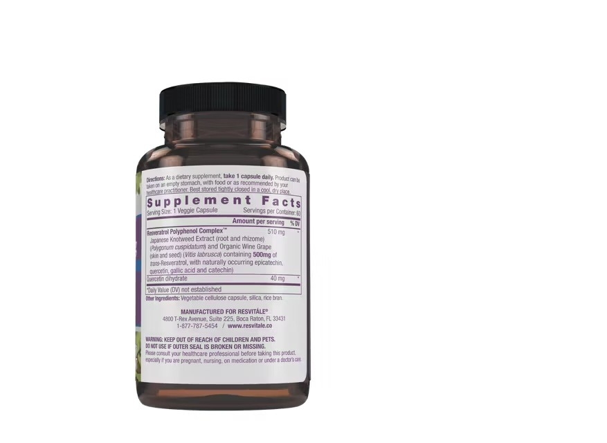 Resveratrol 500 mg si quercetina 40 mg, 60 capsule, ResVitale