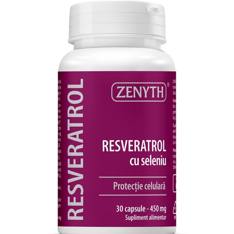 Resveratrol cu seleniu, 450 mg, 30 capsule, Zenyth Resveratrol cu seleniu, 450 mg, 30 capsule, Zenyth