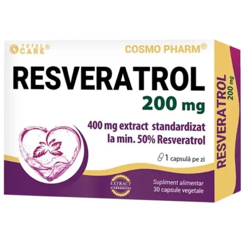 Resveratrol 200 mg, 30 capsule, Cosmo Pharm Resveratrol 200 mg, 30 capsule, Cosmo Pharm