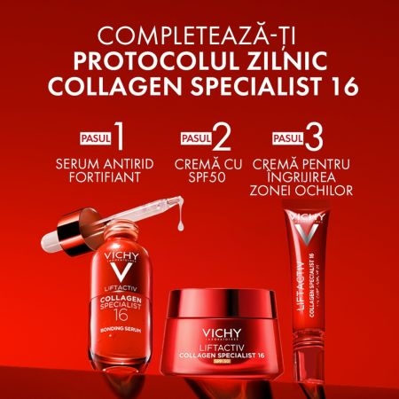 Rezerva crema de zi antirid SPF 50 Liftactiv Collagen Specialist 16, 50 ml, Vichy Rezerva crema de zi antirid SPF 50 Liftactiv Collagen Specialist 16, 50 ml, Vichy