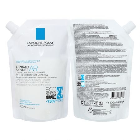Rezerva Crema de spalare Lipikar Syndet AP+, 400 ml, La Roche-Posay Rezerva Crema de spalare Lipikar Syndet AP+, 400 ml, La Roche-Posay