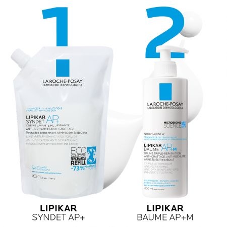Rezerva Crema de spalare Lipikar Syndet AP+, 400 ml, La Roche-Posay Rezerva Crema de spalare Lipikar Syndet AP+, 400 ml, La Roche-Posay