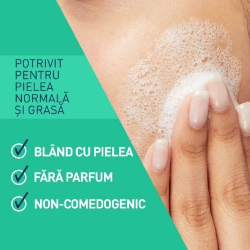 Rezerva gel de curatare spumant pentru piele normal-grasa, 473 ml, Cerave Rezerva gel de curatare spumant pentru piele normal-grasa, 473 ml, Cerave