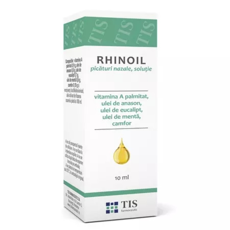 Rhinoil picaturi nazale, solutie, 10 ml, Tis Farmaceutic Rhinoil picaturi nazale, solutie, 10 ml, Tis Farmaceutic