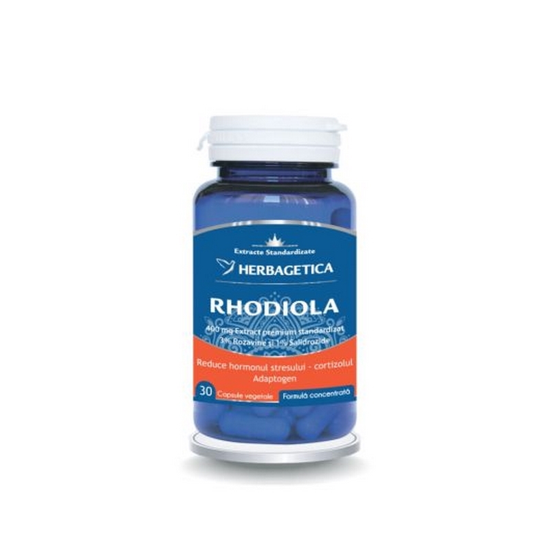 Rhodiola, 30 capsule, Herbagetica Rhodiola, 30 capsule, Herbagetica