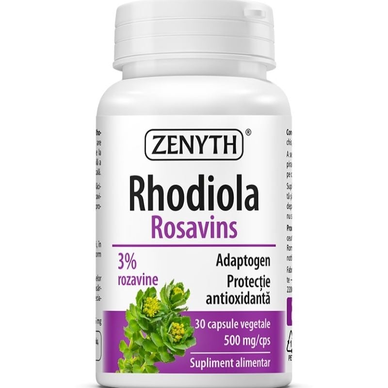 Rhodiola Rosavins, 500 mg, 30 capsule, Zenyth Rhodiola Rosavins, 500 mg, 30 capsule, Zenyth