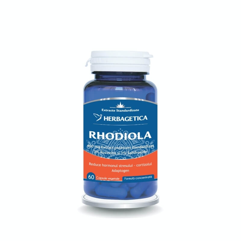 Rhodiola, 60 capsule, Herbagetica Rhodiola, 60 capsule, Herbagetica