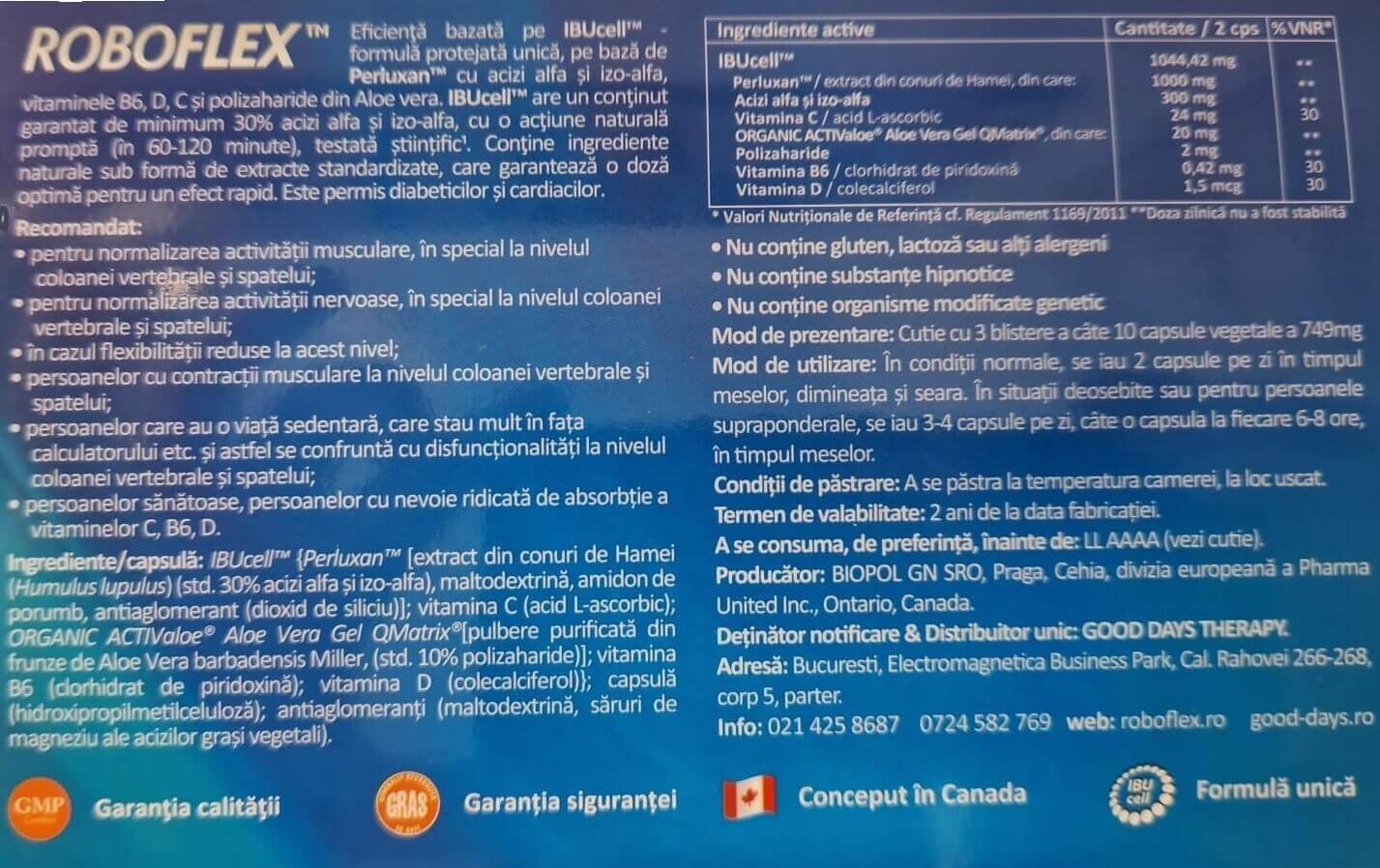 RoboFlex, 30 capsule, Good Days Therapy RoboFlex, 30 capsule, Good Days Therapy