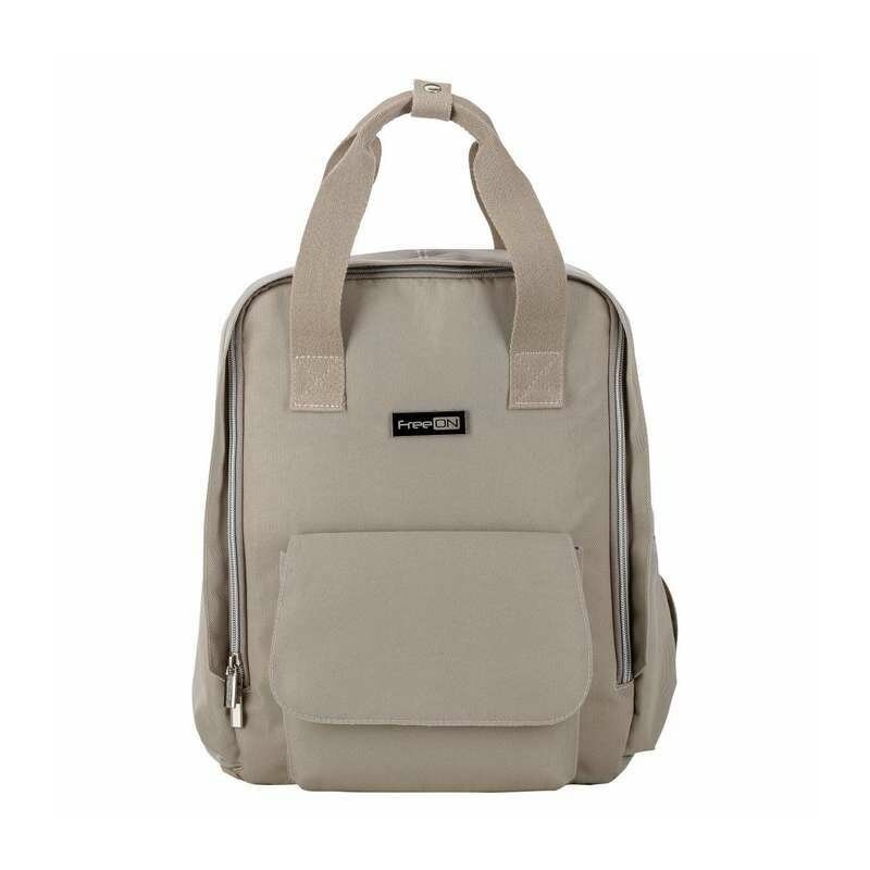 Rucsac pentru mamici, FreeON, Style, Impermeabil, Cu multiple buzunare, Bine compartimentat, Cu prindere universala de carucior, 28x28x12 cm, Grey/Beige Rucsac pentru mamici, FreeON, Style, Impermeabil, Cu multiple buzunare, Bine compartimentat, Cu prindere universala de carucior, 28x28x12 cm, Grey/Beige