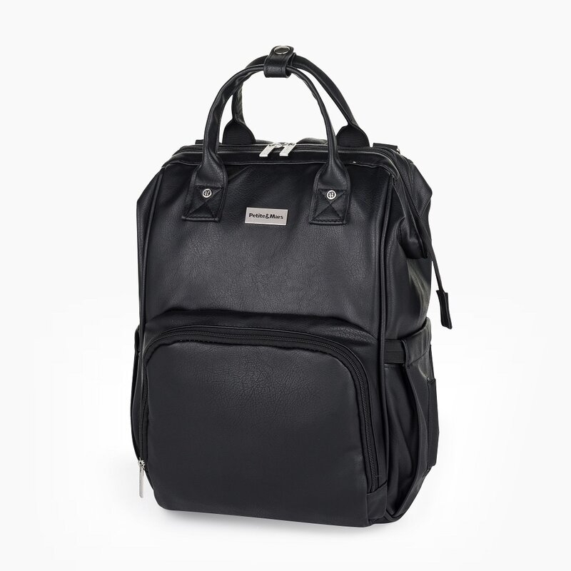 Rucsac pentru mamici, Petite&Mars, Jasper, Cu 12 compartimente, Cu buzunare termice, Saltea de infasat inclusa, 27 x 41 x 14 cm, Absolute Black Rucsac pentru mamici, Petite&Mars, Jasper, Cu 12 compartimente, Cu buzunare termice, Saltea de infasat inclusa, 27 x 41 x 14 cm, Absolute Black