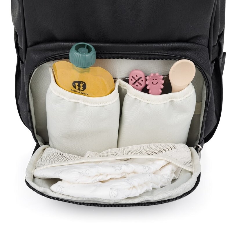 Rucsac pentru mamici, Petite&Mars, Jasper, Cu 12 compartimente, Cu buzunare termice, Saltea de infasat inclusa, 27 x 41 x 14 cm, Absolute Black Rucsac pentru mamici, Petite&Mars, Jasper, Cu 12 compartimente, Cu buzunare termice, Saltea de infasat inclusa, 27 x 41 x 14 cm, Absolute Black