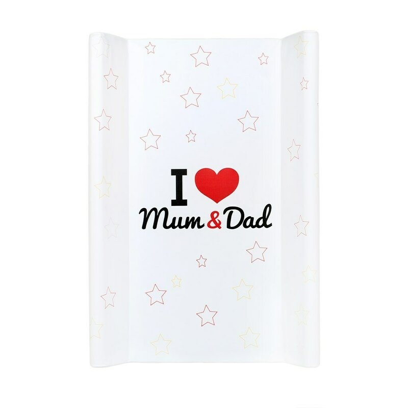 Saltea de infasat, New Baby, I love mum and dad, 50x70, Din material plastic rezistent la apa, Fara substante nocive, 0 luni+, White Saltea de infasat, New Baby, I love mum and dad, 50x70, Din material plastic rezistent la apa, Fara substante nocive, 0 luni+, White
