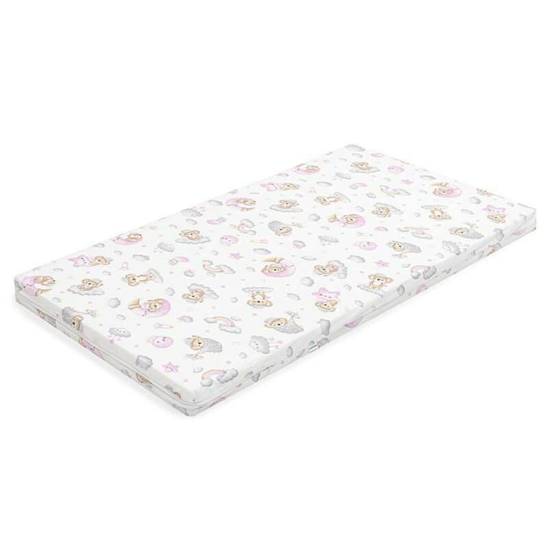 Saltea patut bebe, New Baby, Din spuma, Cu husa detasabila, 120x60x6 cm, 0 luni+, Pink Koala Saltea patut bebe, New Baby, Din spuma, Cu husa detasabila, 120x60x6 cm, 0 luni+, Pink Koala