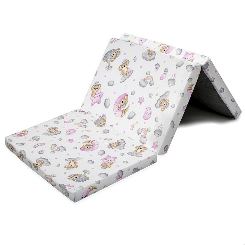 Salteluta pliabila, New Baby, Standard, Pentru patut, Cu geanta de transport inclusa, Cu husa detasabila din bumbac, Din spuma, 120x60x5 cm, 0 luni+, Koala Pink Salteluta pliabila, New Baby, Standard, Pentru patut, Cu geanta de transport inclusa, Cu husa detasabila din bumbac, Din spuma, 120x60x5 cm, 0 luni+, Koala Pink
